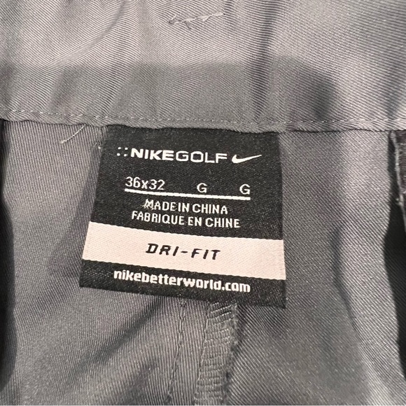 Nike Golf Dri-Fit Flat Front Tech Golf Pants Men's 36x32 Grey - Picture 10 of 10